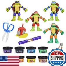 Play-Doh Teenage Mutant Ninja Turtles Cowabunga Creations Bendy 4 Inch Action