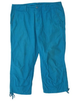KAPPA Womens Perfect Fit Straight Capri Trousers IT 48 XL W34 L20 Blue AV03