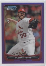 2012 Bowman Chrome Purple Refractor 9/199 Jason Motte #80 2s8
