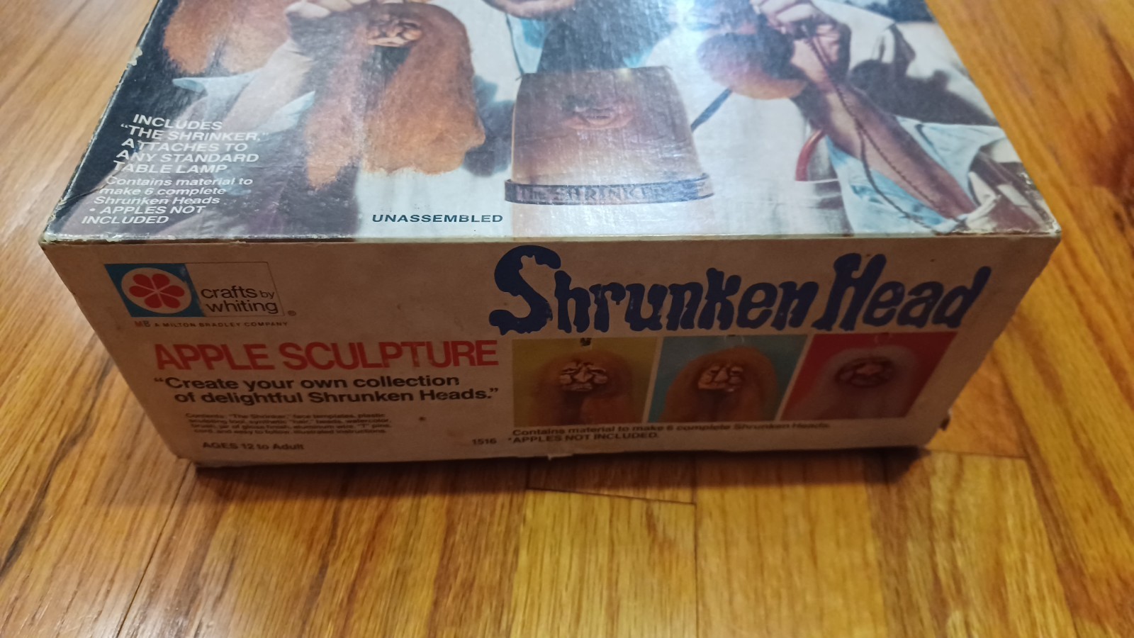 Vintage 1975 Vincent Price Shrunken Head Apple Sculpture Kit by Milton Bradley
