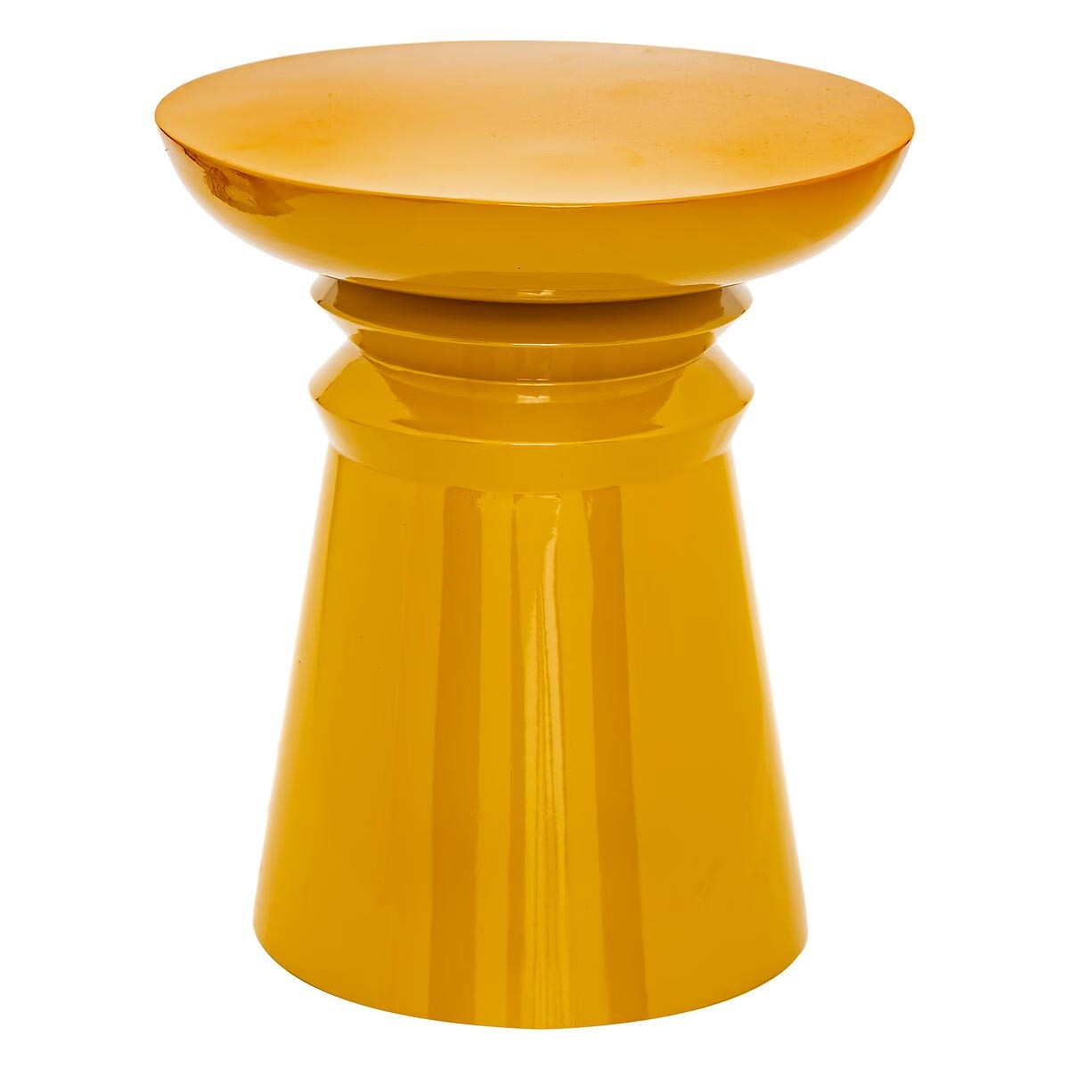 Table d'appoint Jaya jaune moutarde pour illuminer votre coin lecture