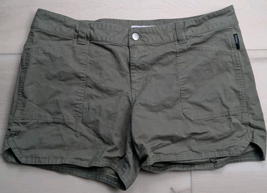 Flylow "Patsy" Gray Stretchy Cotton Canvas Chino … - image 1