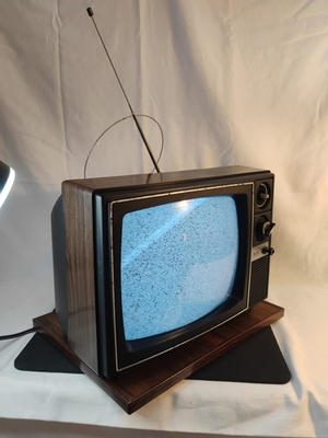 #ad 🔥1982 SEARS CRT TV 13quot; Wood Grain 80s Retro Gaming Vintage Monitor Solid State $159.00
