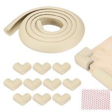 6.5 ft x 1.22 Inch Edge Corner Protector with 10 Corners, White