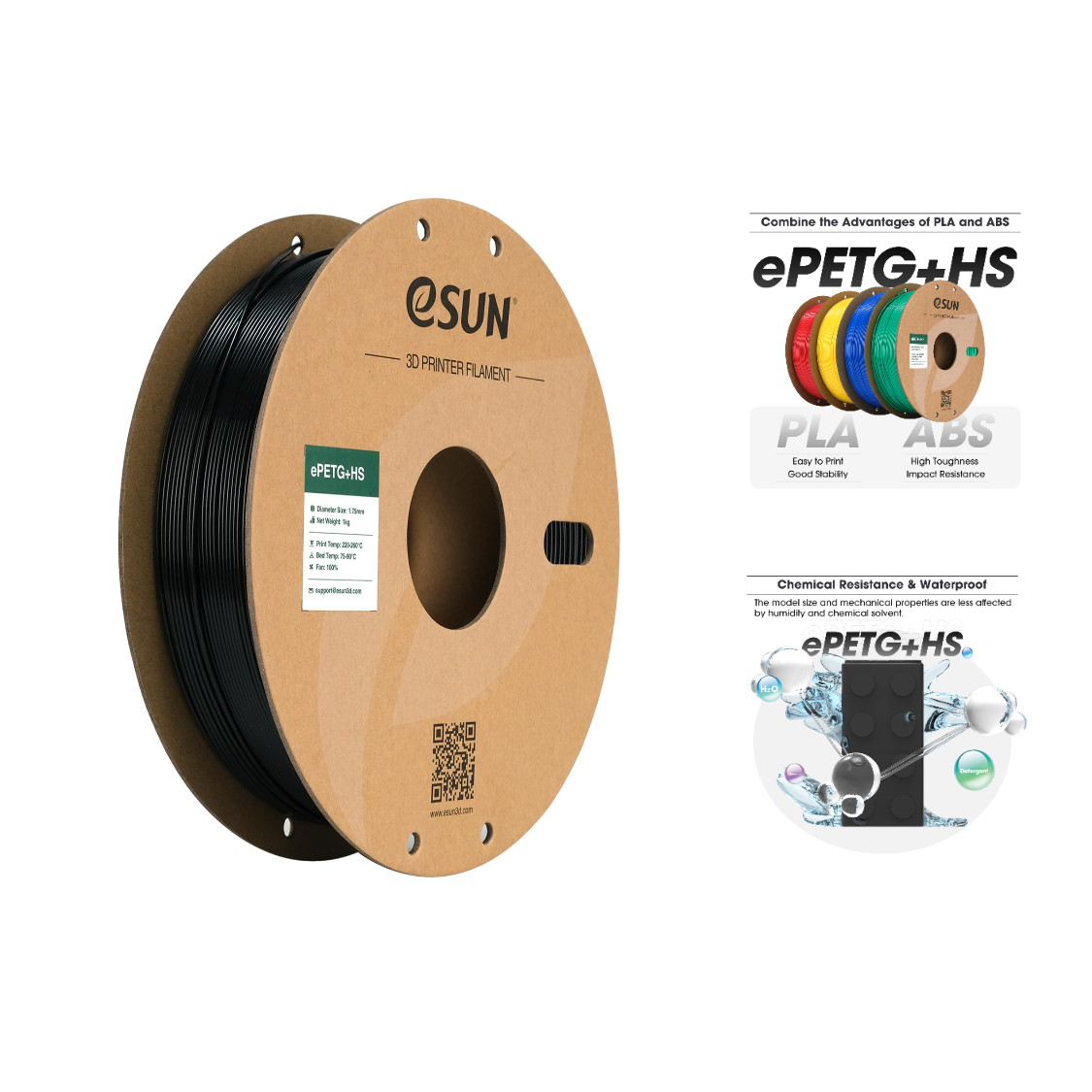eSUN PETG HS Filament 1.75mm Hochgeschwindigkeitsdruck