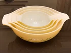 Vintage Pyrex Shenandoah Cinderella Bowls Nesting Set of 4 Mixing Bowls