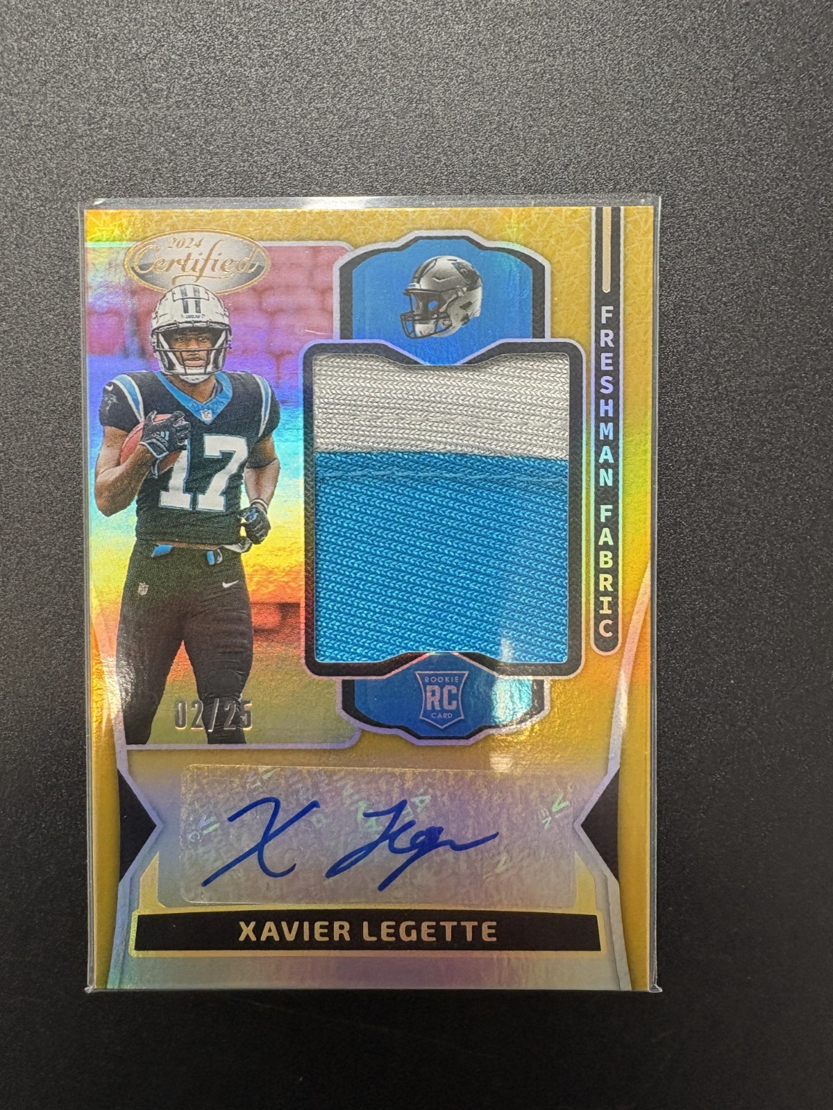 2024 Certified - Freshman Fabric Mirror Signatures Xavier Legette Gold /25