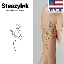 SteezyInk temporary tattoo Butterfly Muse last upto 2 weeks 3 x 6 inch