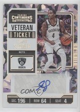 2023 Contenders Veteran Retail Cracked Ice Ticket 18/25 Edmond Sumner Auto 00ht