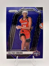 Aaliyah Edwards 2024 Panini Prizm WNBA - #142 Blue Velocity Prizm (RC) Mystics