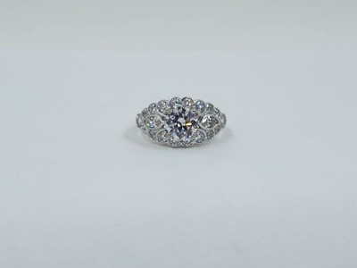 Epiphany Diamoniuqe 2.65 cttw Cubic Zirconia  Cluster Ring , Platinum Plated