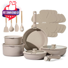 19pcs Pots And Pans Set Non Stick, Nonstick Cookware Set Detachable Handle