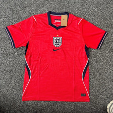 Nike England Away Football Shirt Red Adult L Short Sleeve 1 Star