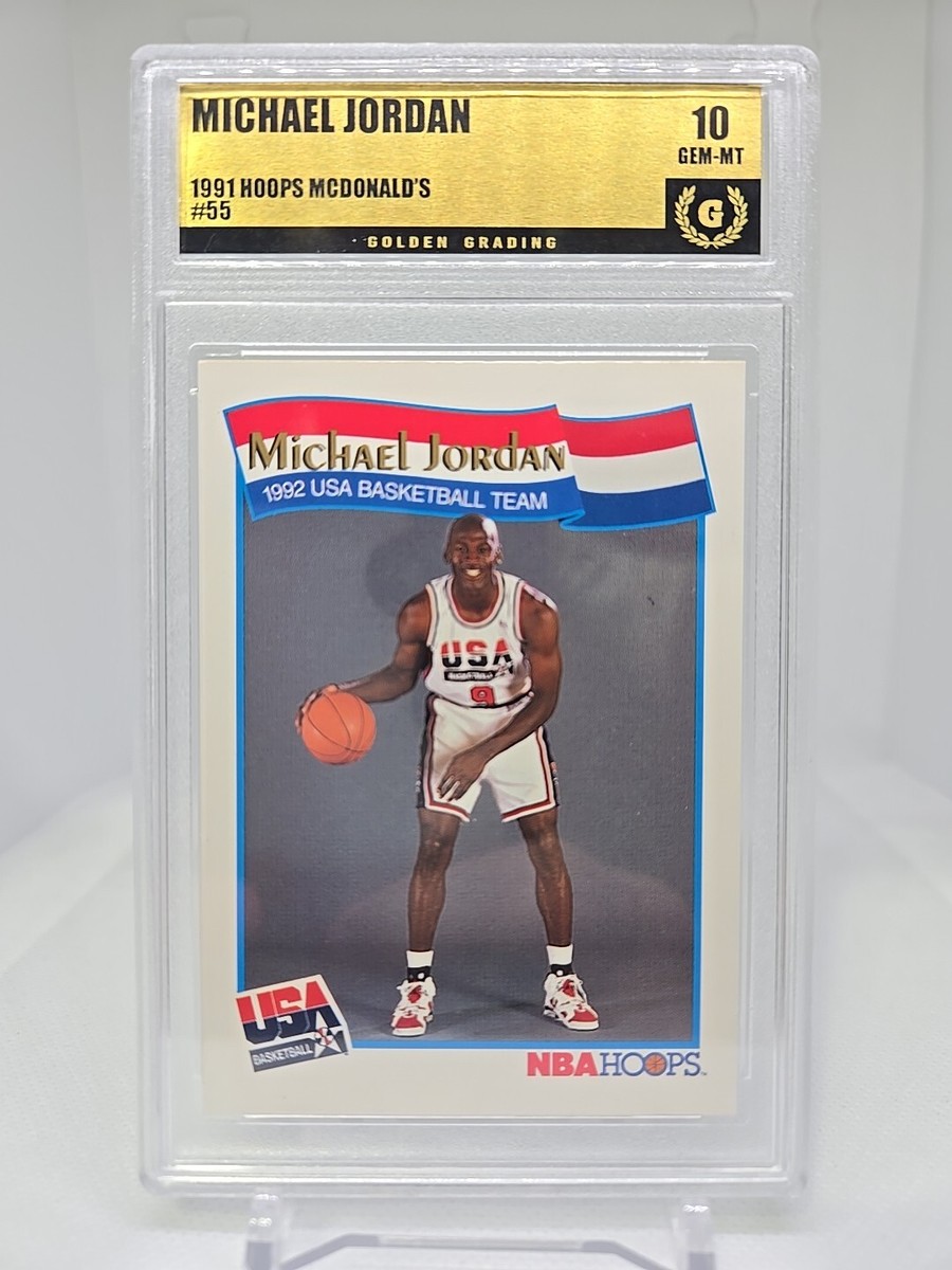 1991 Hoops McDonald's Michael Jordan #55 Chicago Bulls Golden
