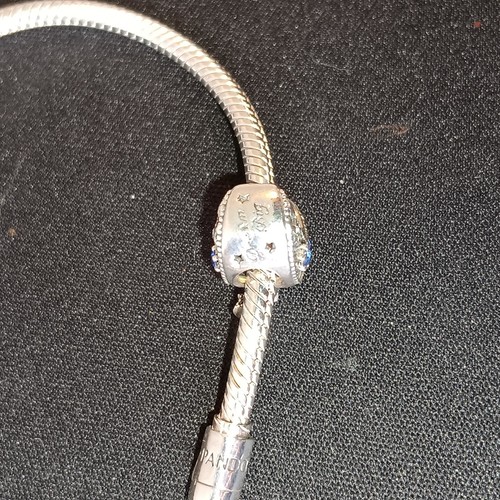 Pandora Slider Adjustable Bracelet w/ Star & Crescent Moon Charm and Gift Box - Picture 6 of 9
