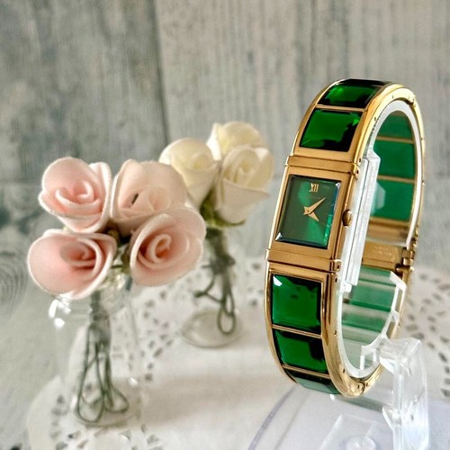 SEIKO LASSALE Green Gold Analog Quartz Men's Watch Used Operation Confirmed - Picture 4 of 4