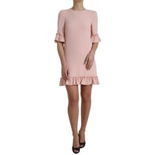 DOLCE & GABBANA Dress Light Pink Viscose A-line Shift Mini IT44/US10/L 1880usd
