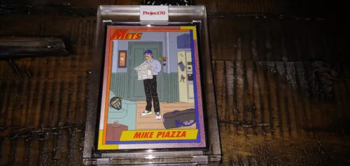 MIKE PIAZZA TOPPS PROJECT 70 #197 Oldmanalan ARTIST PROOF 27/51 AP METS 1990