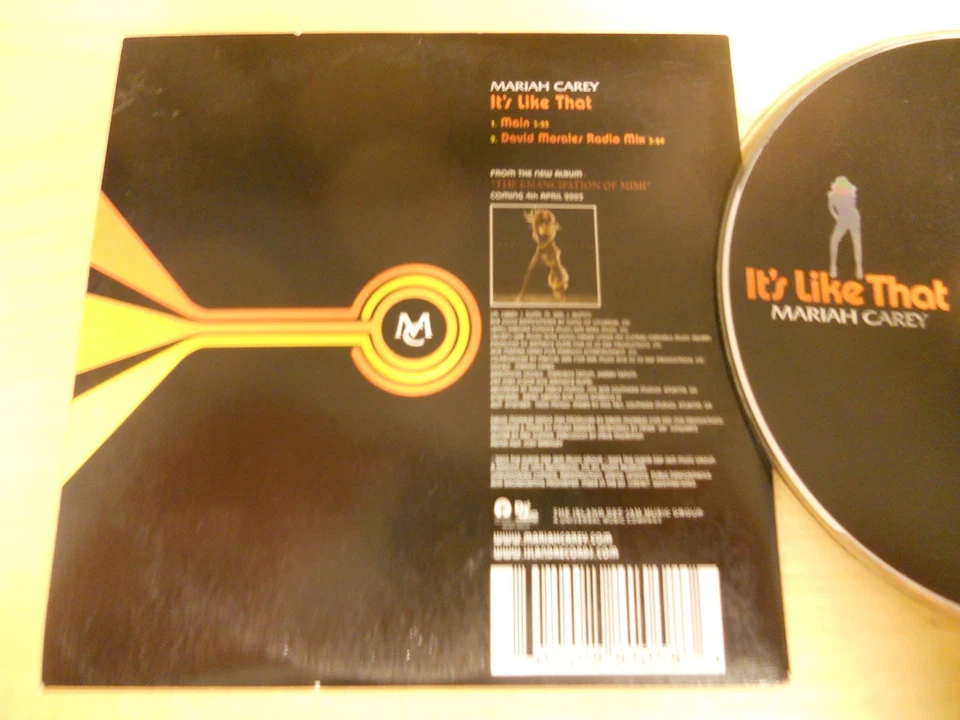 MARIAH CAREY ITS LIKE THAT 2 TRACKS DUTCH CD SINGLE 2005 MINI LP STYLE COVER OOP - Image 3 of 3