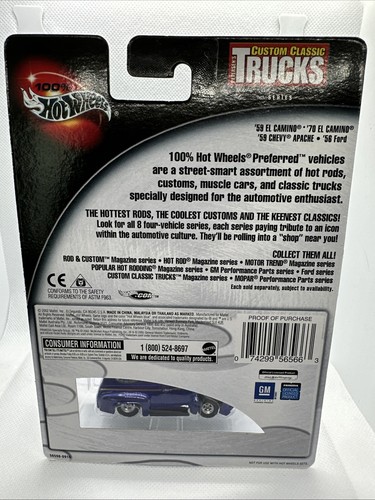 Hot Wheels 100% Petersens Custom Classic Trucks ’56 Ford F-100 #4 of 4 - Blue - Picture 5 of 5