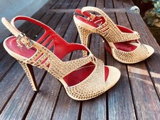 Minty Cesare Paciotti Crystal Bling High Heels. Size 40