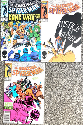 AMAZING SPIDER-MAN. NUMBER'S 253. 278 & 284. (KEY 3 HIGH GRADE ISSUES 1984-1987)