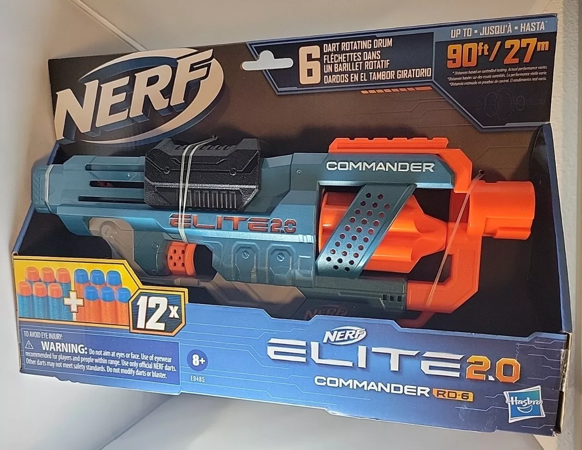 Nerf Elite 2.0 Commander Com Tambor Giratório Para 6 Dardos