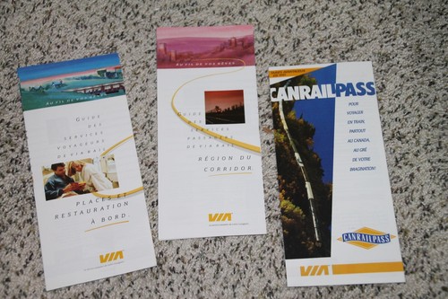 VIA Eisenbahn Prospekte UNTERKÜNFTE & SPEISEN;FLURDIENSTE;1991 CANRAILPASS - Bild 1 von 2