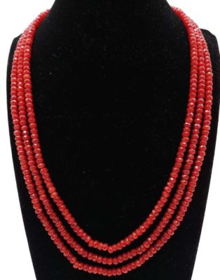 Collar De Cuentas De Jade Natural De 18 Pulgadas