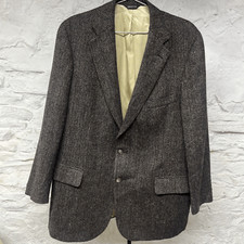 Polo Ralph Lauren Vtg 90s Brown Herringbone Blazer Union Label University Club