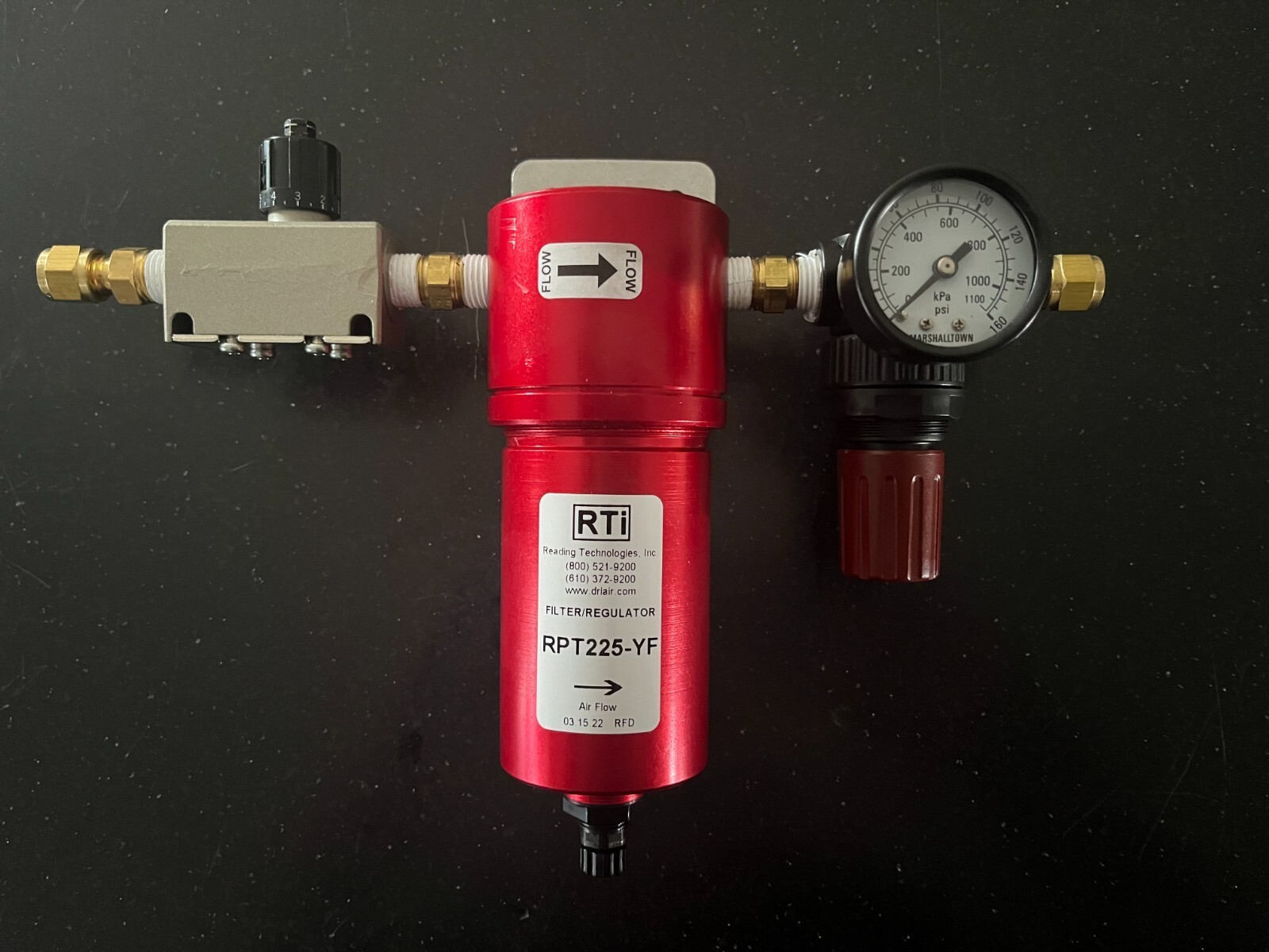 RPT225YF compressed air mist eliminator w/0160 psi reg and isolation