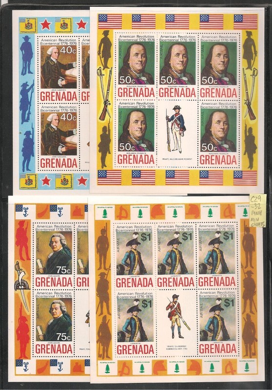 Sc. C29-32 SCARCE Mini-sheets of 5 MNH