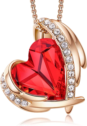 Love Heart Pendant Necklaces for Women Silver  Rose Gold Tone Gifts Necklace   - Picture 1 of 12