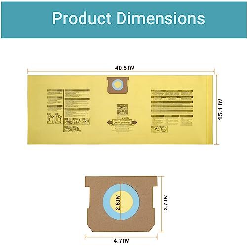 Pack 6 Type I 90672 Vacuum Bags Compatible With Shop Vac 1014 Gallon 9067233 906 - Picture 4 of 6