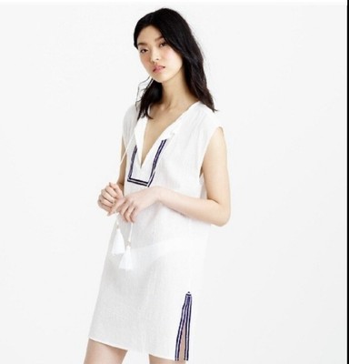 white and gold beach cover up