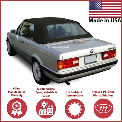 FIts BMW E30 Convertible Soft Top 318 325I 3 series 86 - 93 German ...