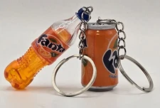  Keychain 3D Fanta Simulation keychain pendant mini pendant accessory set of 2