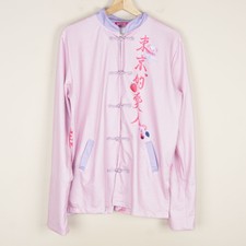 Acdc Rag Pink Chinese Merryislovely Bear Print Jacket Womens Sz Os