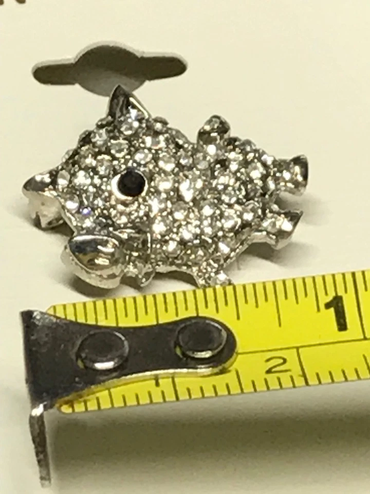 Broche prendedor pavé de diamantes de imitación transparentes cerdo bling mujeres moda joyería regalo Foto 2 de 3