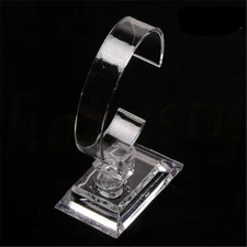 Transparent Plastic Wrist Watch Display Rack Holder Sale Show Case Stand Tool