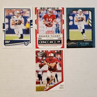 PHILIP RIVERS RC Lot (4) - Chargers, Colts, NC State, 9 x Pro-Bowler