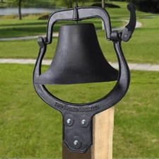 Outdoor Church School Antique Vintage Style Large Cast Iron Dinner Farm Bell