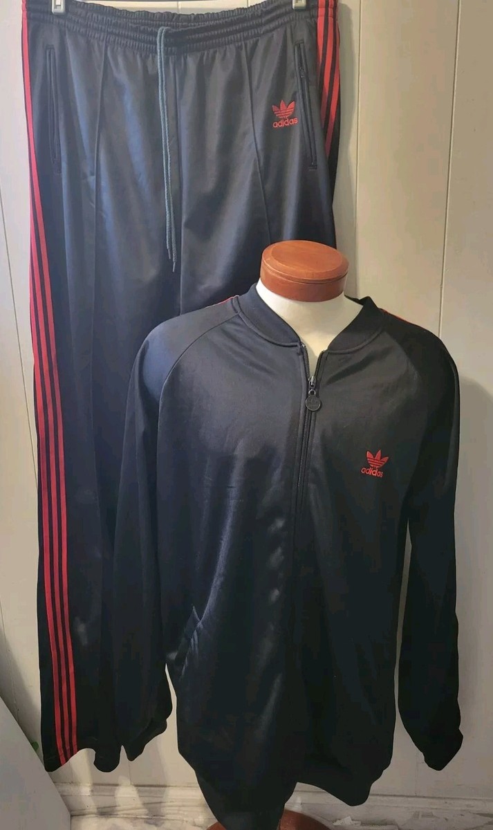 Vintage 80s Adidas ATP Keyrolan Trefoil Track Jacket & Pants Black  