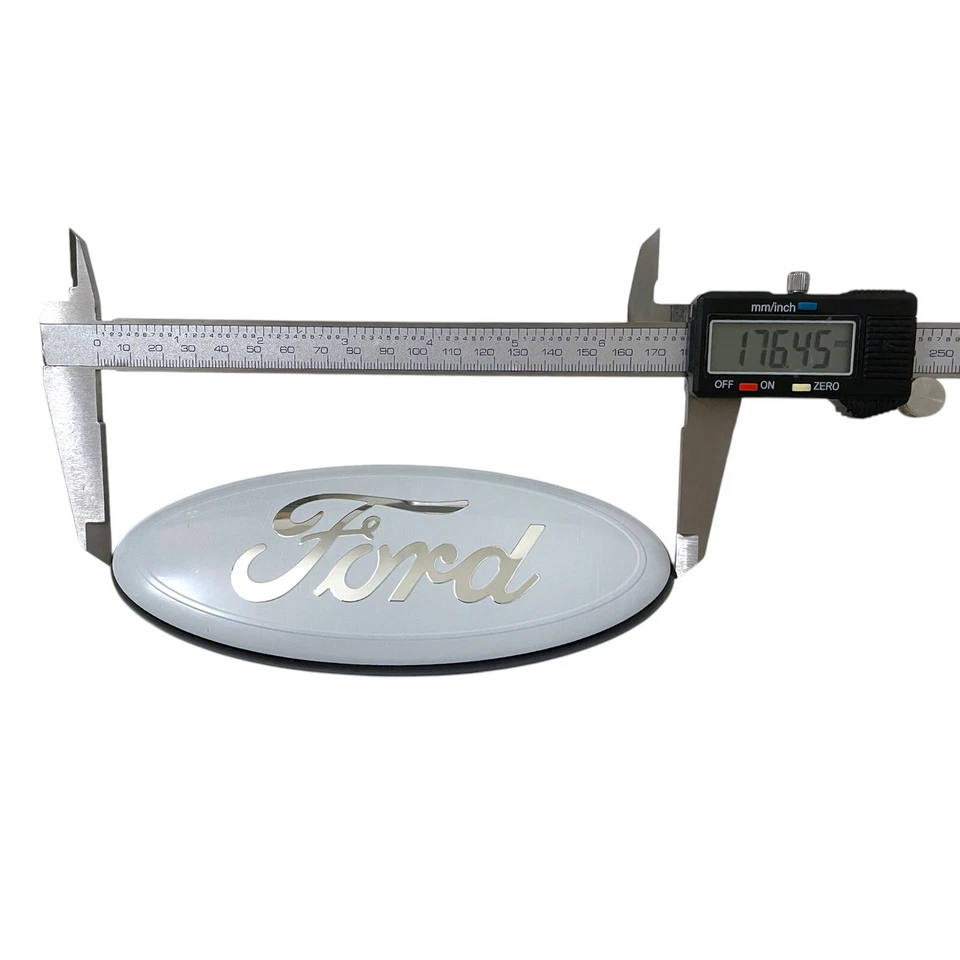 Insignia de puerta trasera con emblema Ford de 7 pulgadas logotipo blanco escape excursión Taurus Foto 4 de 4