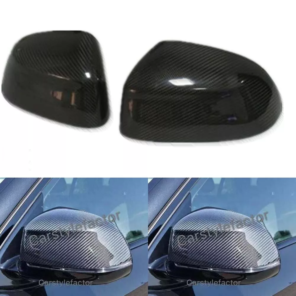 FOR BMW X5 F15 2014 2017 CARBON FIBER WING MIRROR COVER CAPS