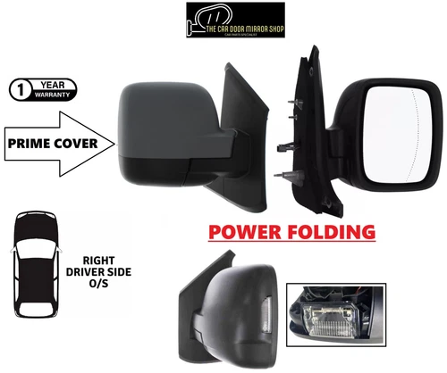 Fit Renault Trafic 2021-2024 Right Complete Electric Powerfold Mirror Unit Prime
