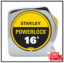 Stanley PowerLock Tape Measure 16 ft. Secure Blade Lock Metal Measuring Tools