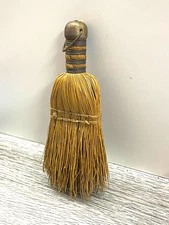 Vintage Wall Hanging  Broom Tied Whisk Primitive Decor Figurine Hand Made Art 6"