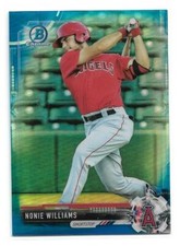 NONIE WILLIAMS 2017 Bowman Chrome Draft ROOKIE BLUE REFRACTOR angels #/150