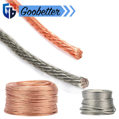 Copper/Tin Plated Round Twisted Wire Fabric Braided Cable Flex 2.5mm²-120mm²
